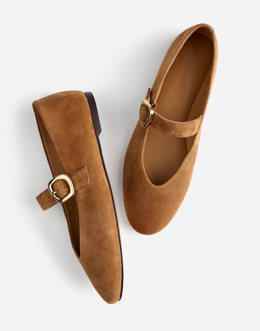 Madewell Women's The Remy Mary Jane Flat Shoes Leather Dried Acorn Size 7 NWOB